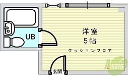 ギャレ蛍池 ワンルームの間取図画像