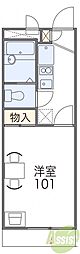 レオパレスエルドラド五月丘 1Kの間取図画像
