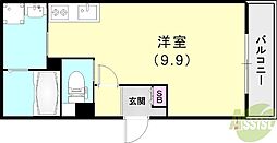 リブレメゾン本町 ワンルームの間取図画像