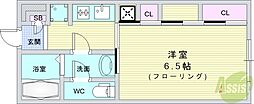 リブリ・ゼフィランサス 1Kの間取図画像