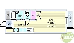 サマックスしぶやハイツ 1Kの間取図画像