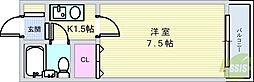 ビーナスムーン 1Kの間取図画像
