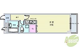 ラ・ヴィ21 ワンルームの間取図画像