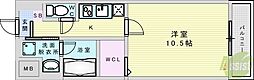 ルミナスビラ石橋 1Kの間取図画像