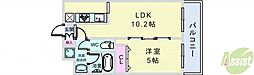 アーバネックス豊中桜塚 1LDKの間取図画像