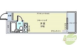 フロントリバー豊中 ワンルームの間取図画像