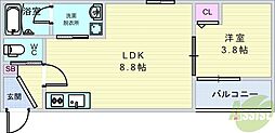 DOLCEVITA池田 1LDKの間取図画像