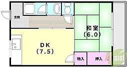 ナカムラニューハイツ 1DKの間取図画像