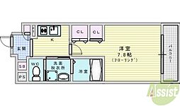 KDXレジデンス豊中南 1Kの間取図画像