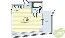 キャロル豊中本町 ワンルームの間取図画像