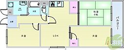 ガーデンハイツ箕面瀬川 3LDKの間取図画像
