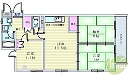 曽根ファイブ 3LDKの間取図画像