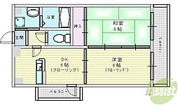 アートコート 2DKの間取図画像