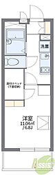 レオパレスマース 1Kの間取図画像