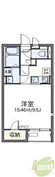 レオネクスト南花屋敷2 1Kの間取図画像