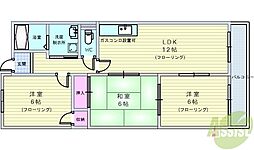 ベルヴュー桜の町 3LDKの間取図画像