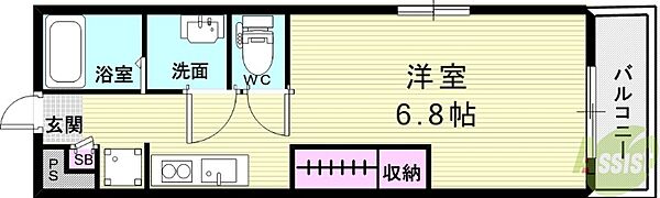 リブリ・Y.Y響 302｜大阪府池田市神田1丁目(賃貸マンション1K・3階・22.35㎡)の写真 その2