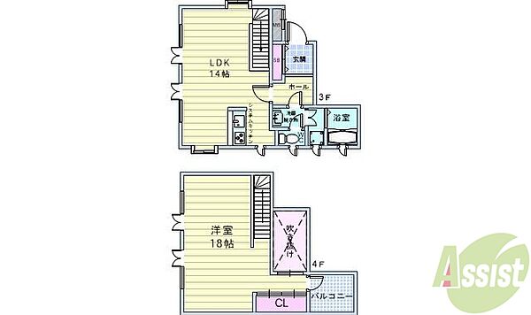 エスタ岡上の町 302｜大阪府豊中市岡上の町1丁目(賃貸マンション1LDK・3階・36.89㎡)の写真 その2