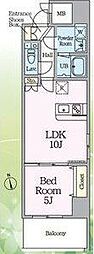 名古屋市営桜通線 国際センター駅 徒歩5分の賃貸マンション 4階1LDKの間取り