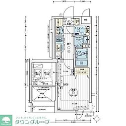 エステムコート名古屋栄プレシャス 10階1Kの間取り