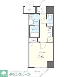 コートバスク 3階1Kの間取り
