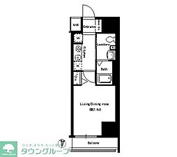 パークアクシス丸の内 6階1Kの間取り