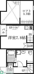 LECOCON豊田A棟 ワンルームの間取図画像