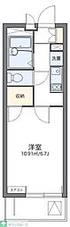 レオパレスハイビーノ 1Kの間取図画像