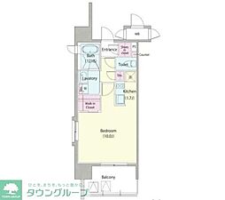 アデグランツ大須 ワンルームの間取図画像