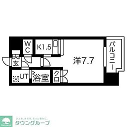 プレサンス名古屋STATIONアライブ 1Kの間取図画像