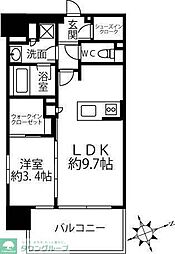 クリオラベルヴィ名古屋花の木 1LDKの間取図画像