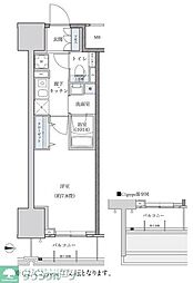 パークアクシス新栄 1Kの間取図画像