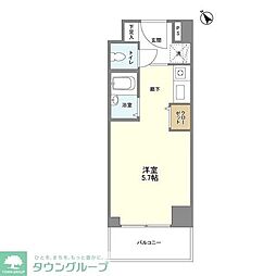 ディオケネス ワンルームの間取図画像