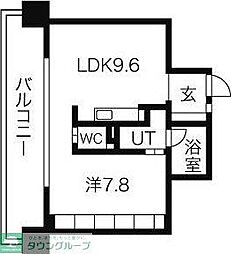 アーデン泉プレミア 1LDKの間取図画像