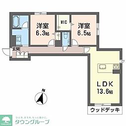 ラ メゾン クレール 2LDKの間取図画像