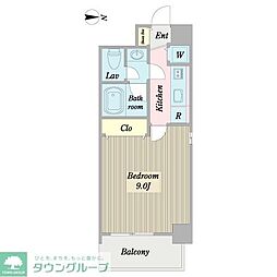 プロシード新栄 ワンルームの間取図画像