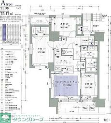プレサンスロジェ丸の内テラス 2LDKの間取図画像