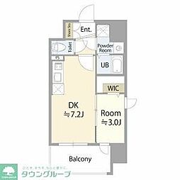 エスリード泉外堀通 1DKの間取図画像