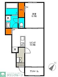 ライズヨコスカ 1LDKの間取図画像