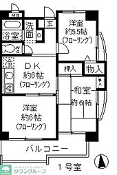 ベルドミール葵21 3DKの間取図画像