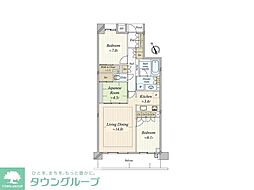 プレシアスコート東山元町テラスA 3LDKの間取図画像