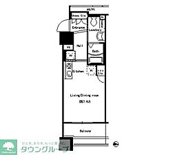 パークアクシス名駅南 ワンルームの間取図画像