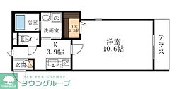 フェリーチェ 1Kの間取図画像