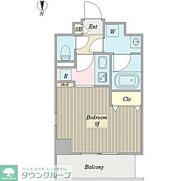 SJSakurayama ワンルームの間取図画像