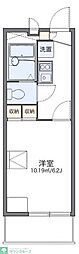 レオパレス恋の坂 1Kの間取図画像