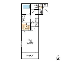 メゾン・リュミエール 1Kの間取図画像