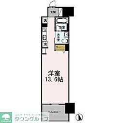 カスタリア伏見 ワンルームの間取図画像