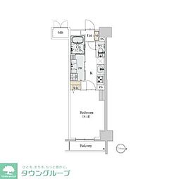 カスタリア新栄2 1Kの間取図画像