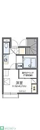 レオパレスウッドグリーン 1Kの間取図画像