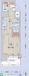 ライジングコート名古屋駅南 ワンルームの間取図画像